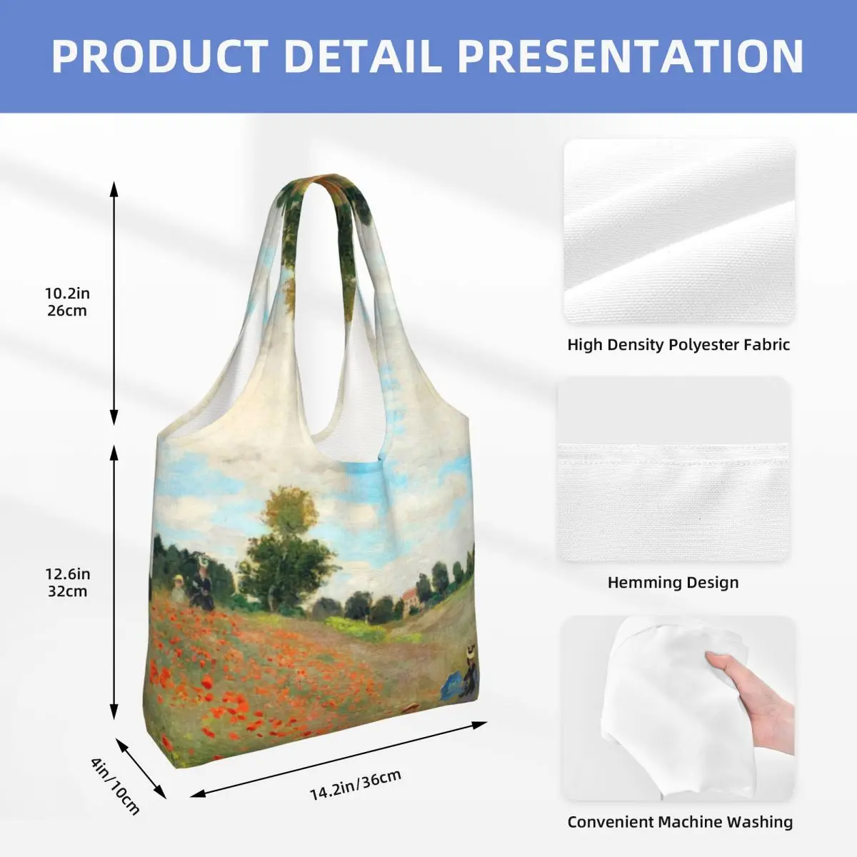 Poppies Tote bag - Monet