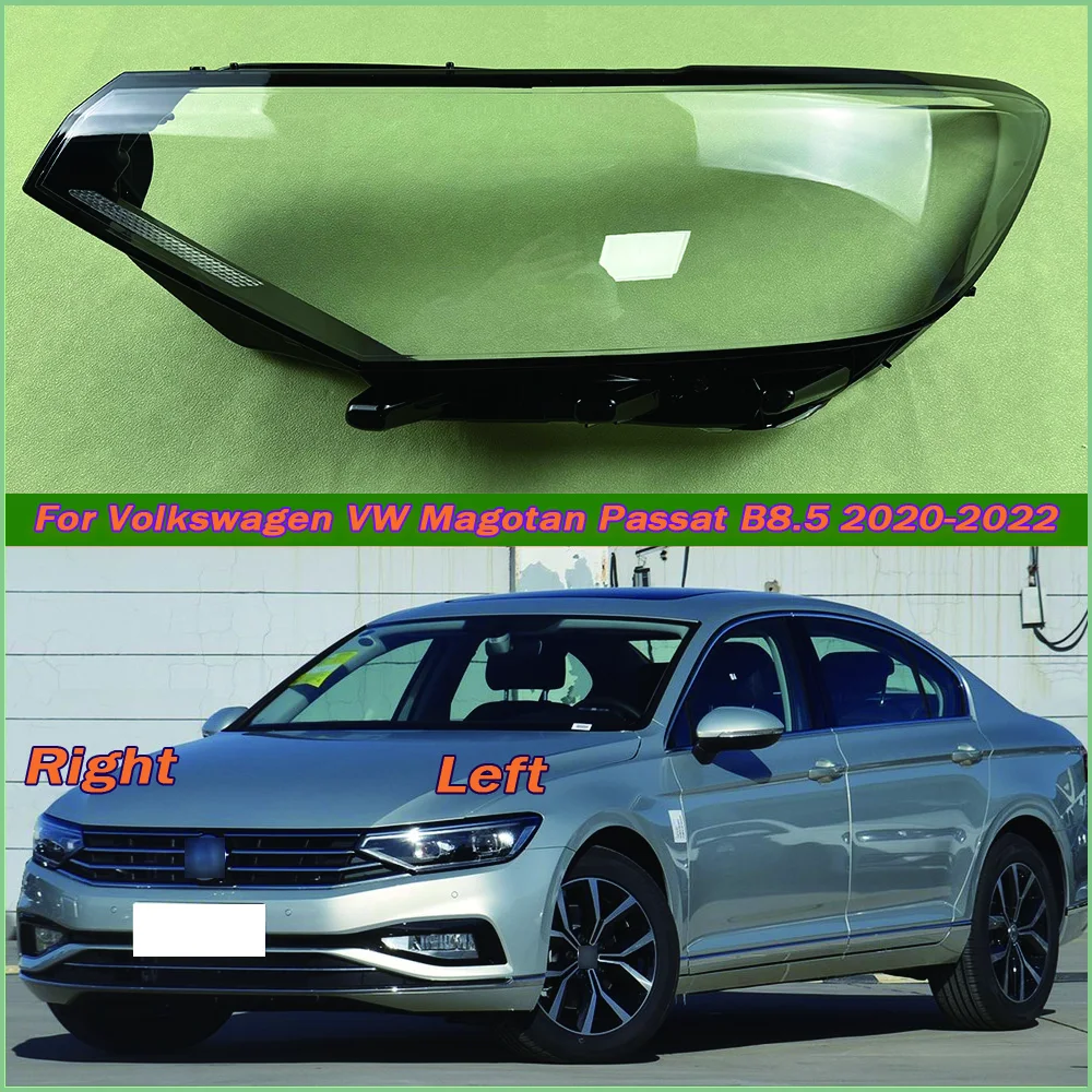 

For Volkswagen VW Magotan Passat B8.5 2020-2022 Headlight Cover Headlamp Transparent Lampshade Plexiglass Replace Original Lens