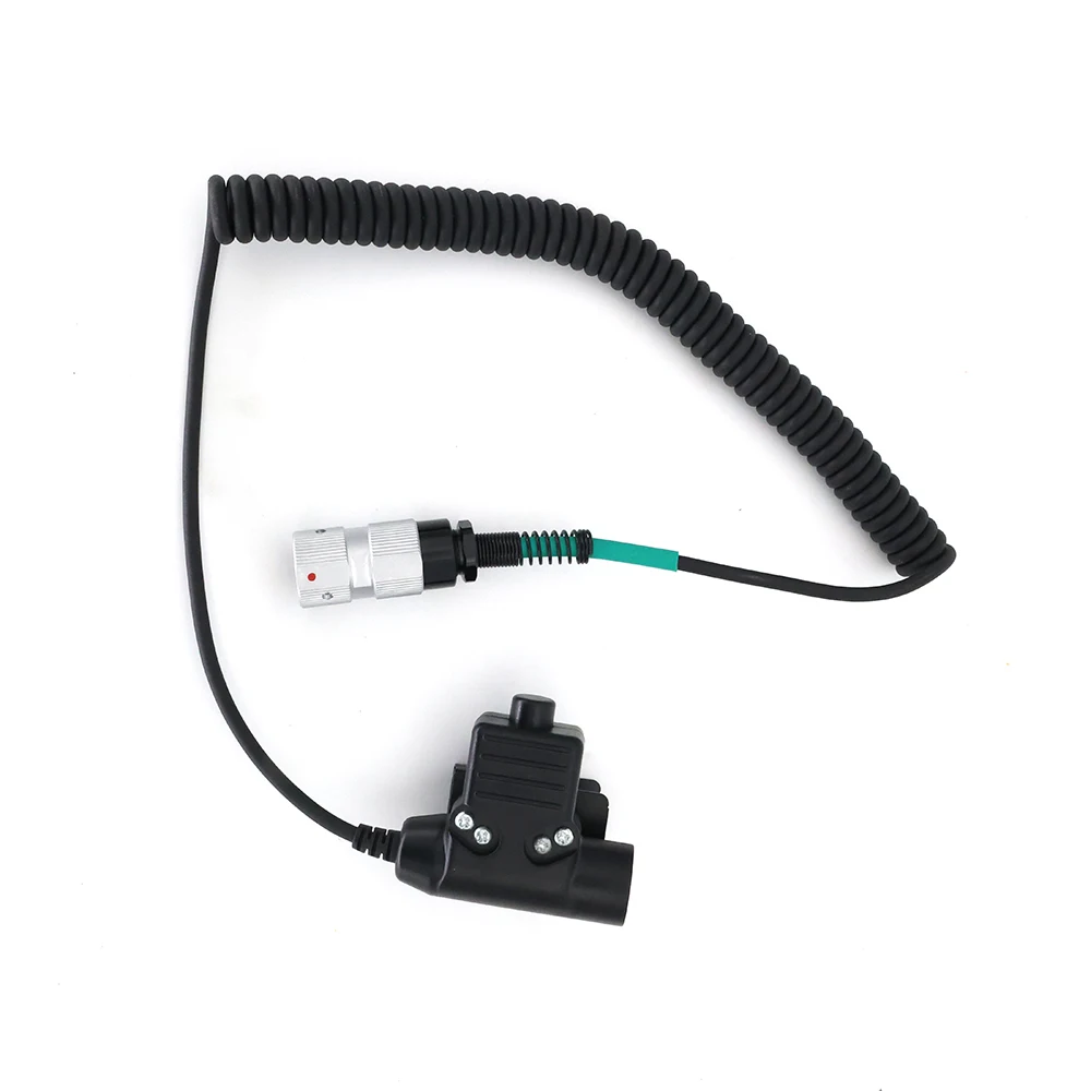6 pin U94 PTT Cable NATO Plug Walkie Talkie Headset Adapter for PRC-152 two way radio