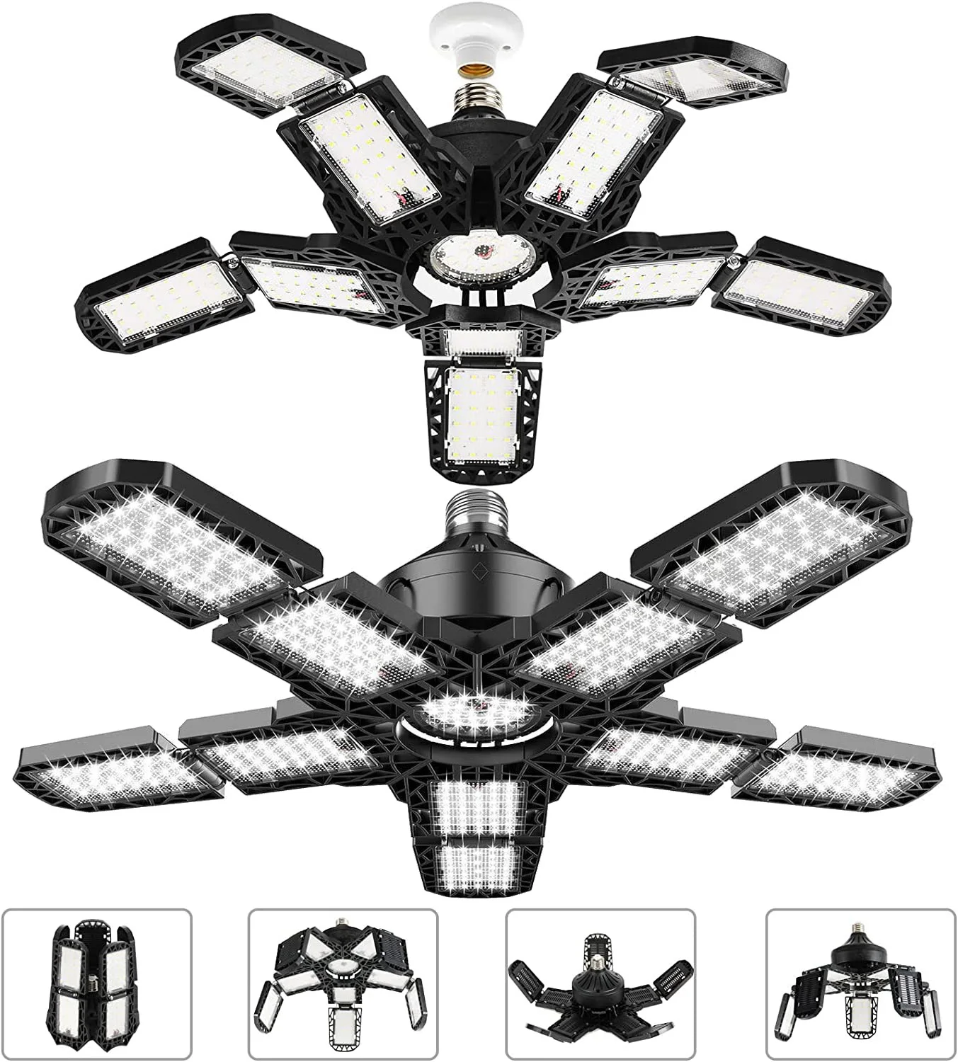 6500K Work Garage Lights Deformable Led Shop Ceiling Lights 180W 18000