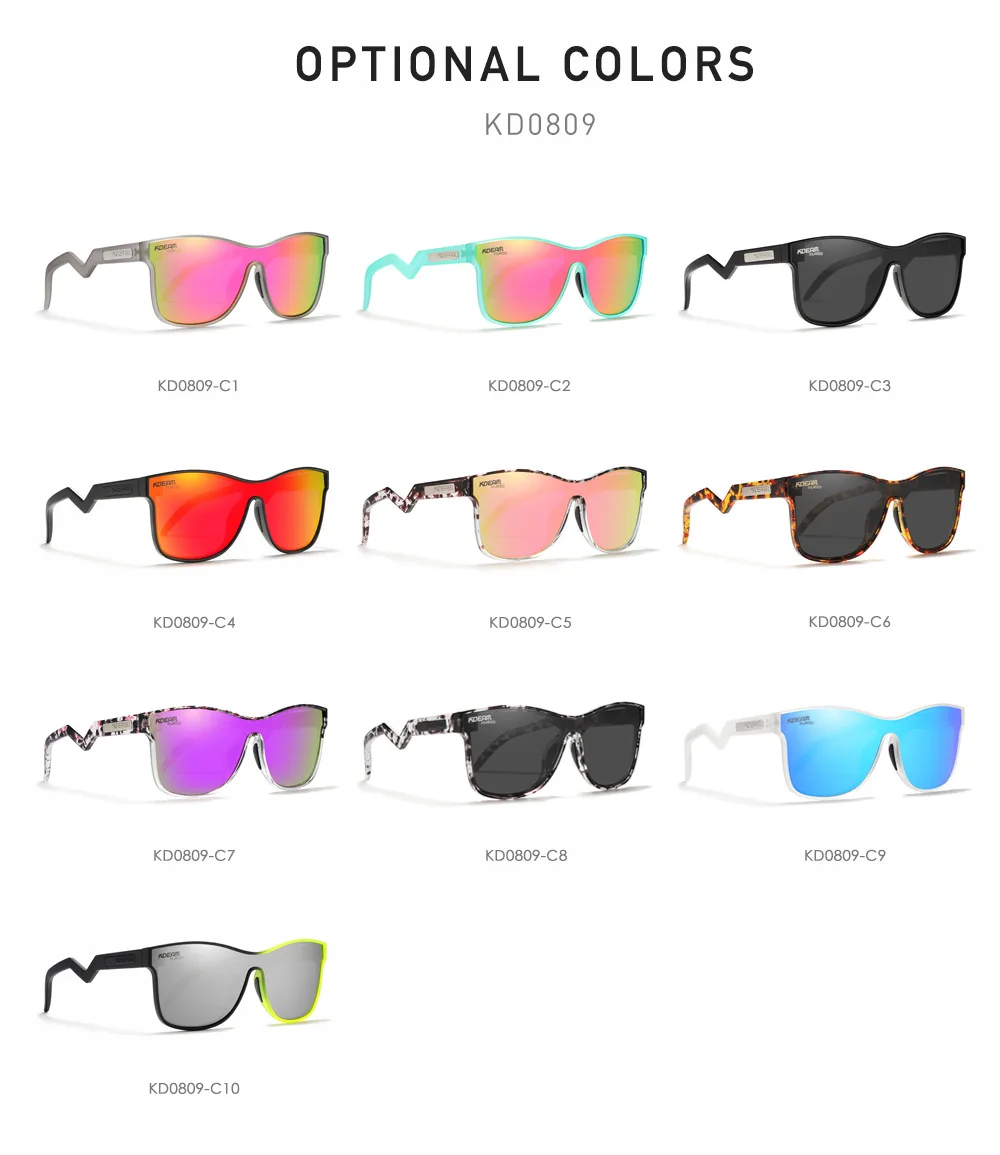 Kdeam 1,2mm polarisierte Sonnenbrille ultraleichte tr90 Herren Outdoor Sport bunte Brille 3d Metall Logo Fahrrad brille kd0809 – Detail 6