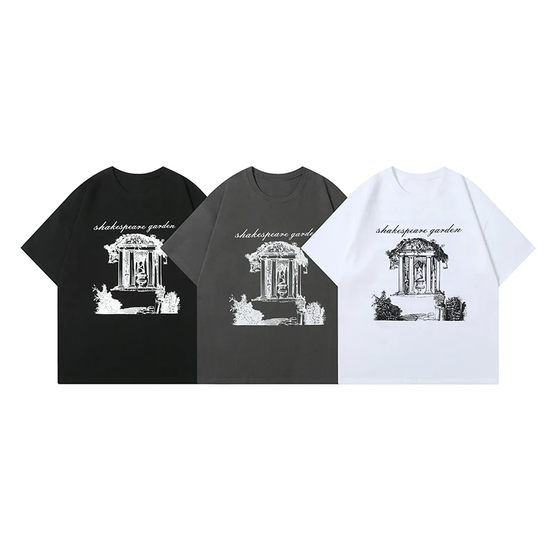 

Мужская хлопковая футболка с коротким рукавом, в стиле ретро