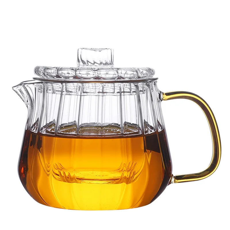 Thickened Heat-Resistant Glass Teapot, Tea Water Separation and Filtration, Tea Maker, Petal, Creative Tea Set