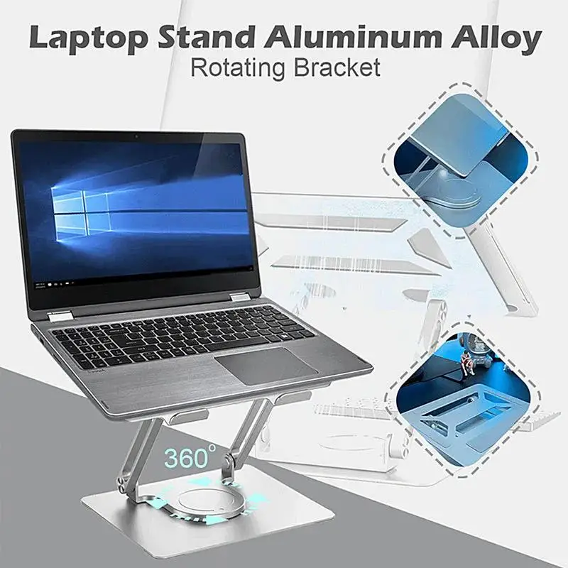 

Aluminum Alloy Laptop Rotating Bracket Adjustable Laptop Tablet Stand For Desk Portable Notebook Bracket Lifting Cooling Stand