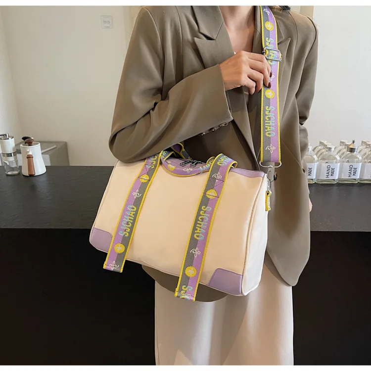2026 Neueste trendige, vielseitige Hand-Reisetasche mit Buchstaben-Gurtband, Umhängetasche, lässiges Gepäck, Handbabgs – Detail 19