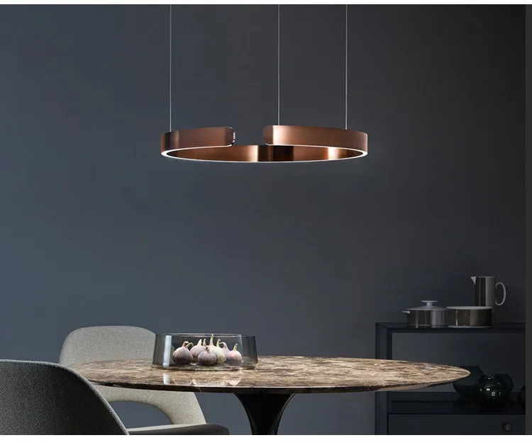 Chandelier Ring LED Modern Minimalist Dining Room Living Room Central Dining Table Lighting Ceiling Pendant Lighting Home Decor