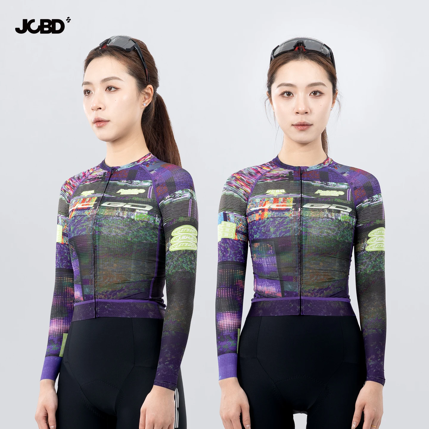 JCBD 프로 로드 사이클링 저지 긴팔 남녀 여름 통기성 속건 자외선 차단 경량 슬림핏 레이싱 탑