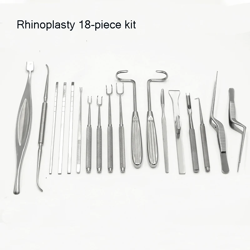 

Plastic surgery instrument set 18-piece combination kit Nose Joseph stripper nose bone knife bone chisel double claw retractor