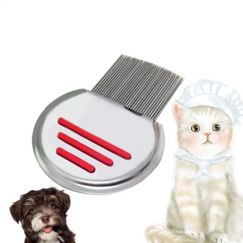 1PC Pet Flea Lice Comb Steel Grooming Combs Steel Dog Brushes Accessory Remove Flea Pet Hair Trimmer Dog Cat Grooming Tools