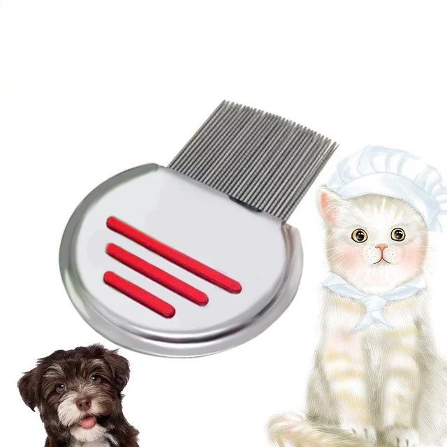 1PC Pet Flea Lice Comb Steel Grooming Combs Steel Dog Brushes Accessory Remove Flea Pet Hair Trimmer Dog Cat Grooming Tools 1