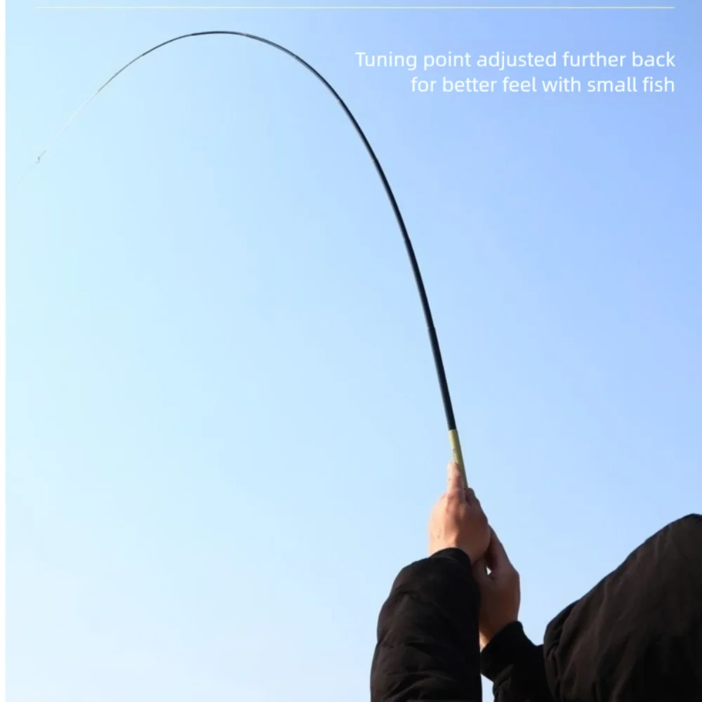 26CM Length Ultra Short Fishing Rod Carbon Fiber Hard Design Carbon Fiber Fishing Rod Ultra-Light 0.8-2.4m Range