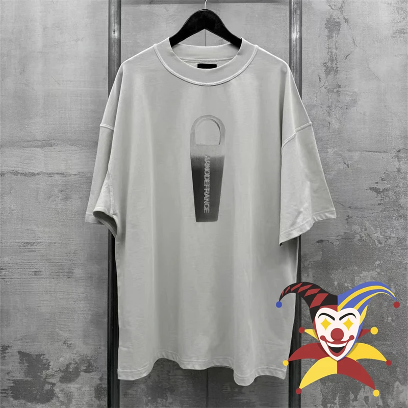 

Washed Arnodefrance T Shirt 1:1 High Quality Metallic Zipper Logo Streetwear Tops Tee