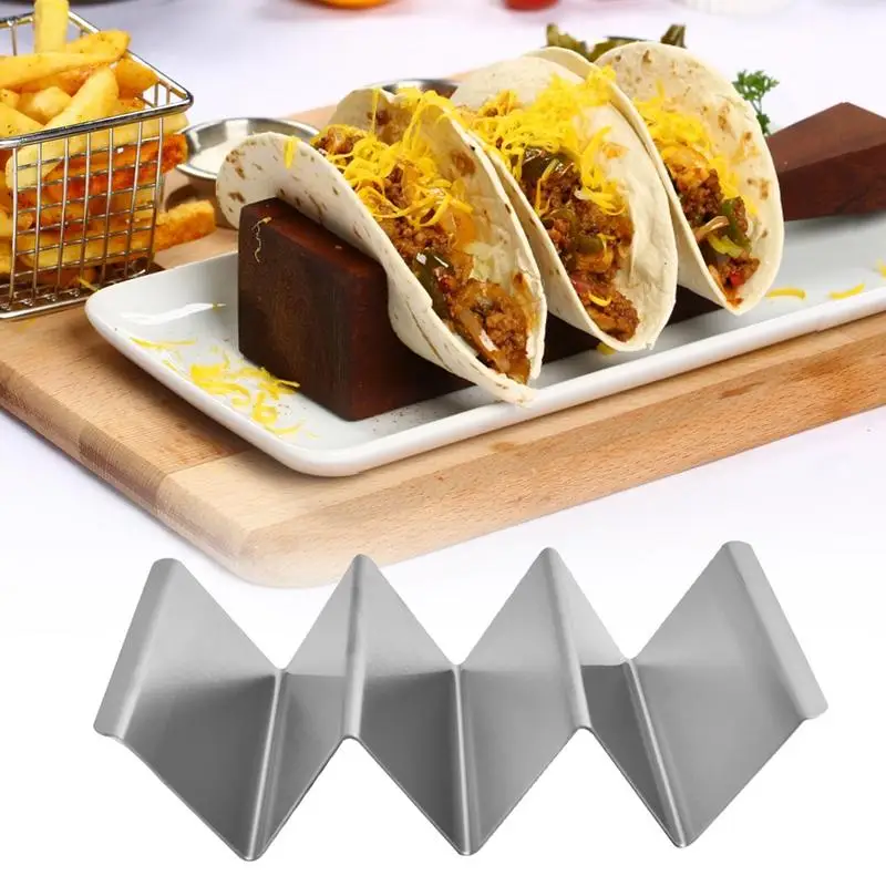 Porta Burrito In Acciaio Inossidabile - Supporto Per Taco Con Maniglia, Set Da 2