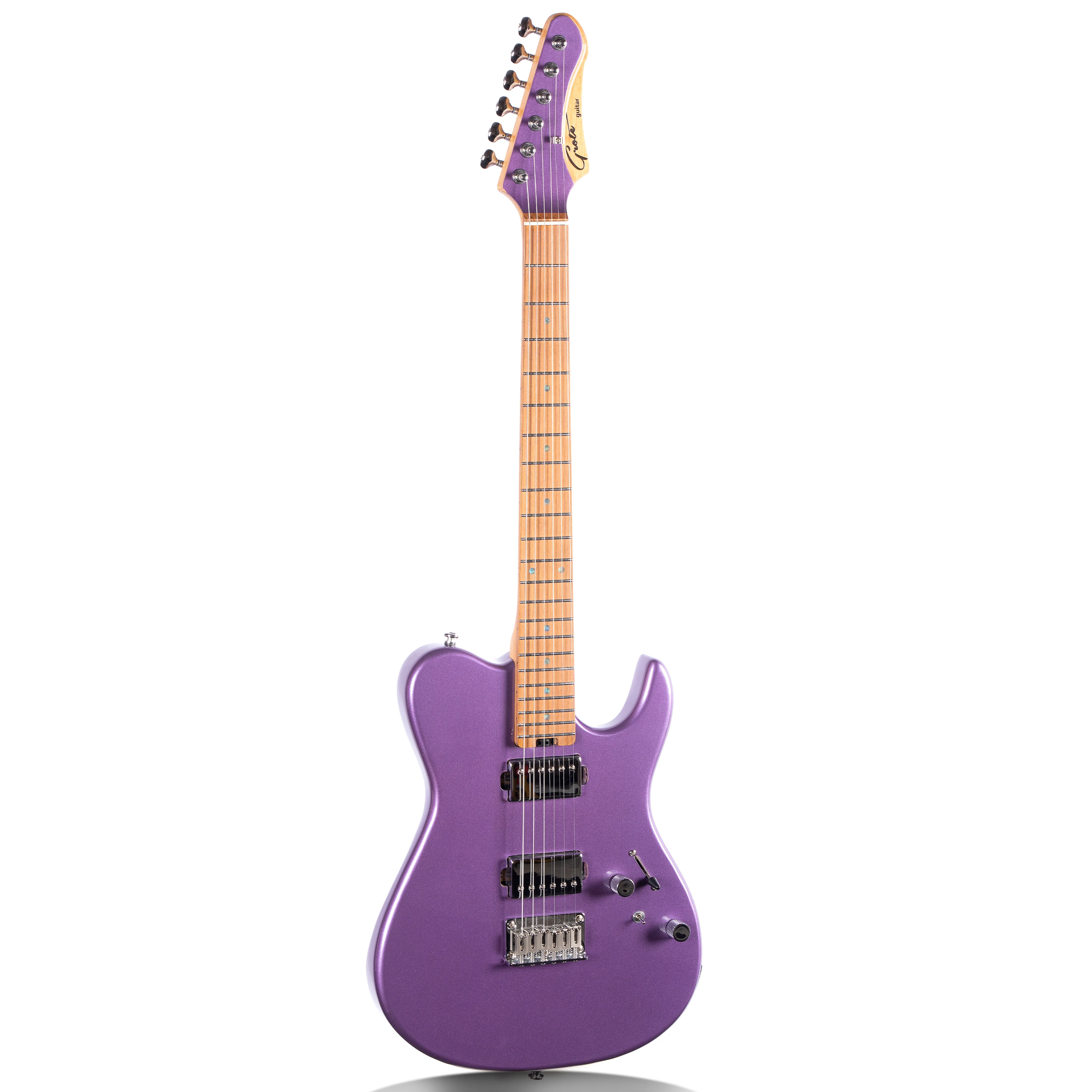 Grote GTLM-2 Solid Body Electric Guitar, Roasted Maple Neck, Split