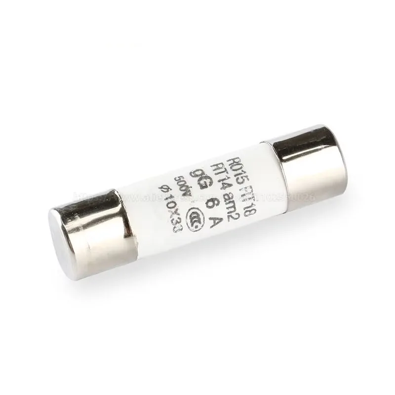 Ceramic fuse 0.5A 1A 2A 3A 4A 5A 6A 8A 10A 16A 20A 25A 32A 40A 500V RO15 R015 RT18 RT14 am2 380V 10*38 5PCS