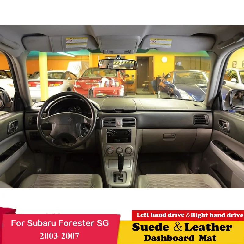 

Для Subaru Forester SG 2003 2004 2005-2007, замшевый кожаный коврик для приборной панели, коврик для приборной панели, коврик, коврик, аксессуары для стайлинга автомобиля