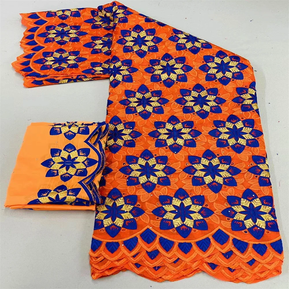 

Familiar Sew Cotton Lace Fabric White 2022 Swiss African Nigerian Cotton Lace Fabrics 5 Yards Stones For Sew Dress Party HL61351