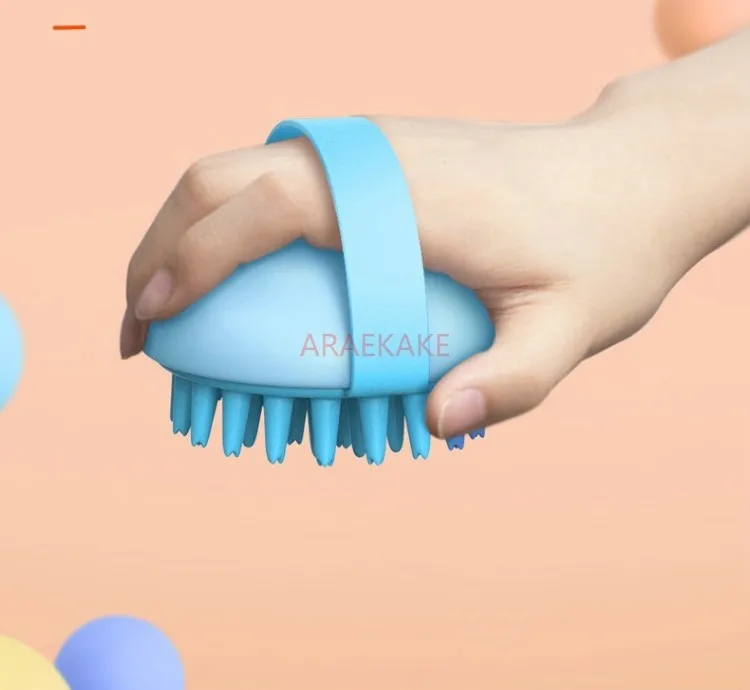 Pet silicone shower brush, massage comb, cat and dog shower brush, cleaning tool with air holes for washing and care