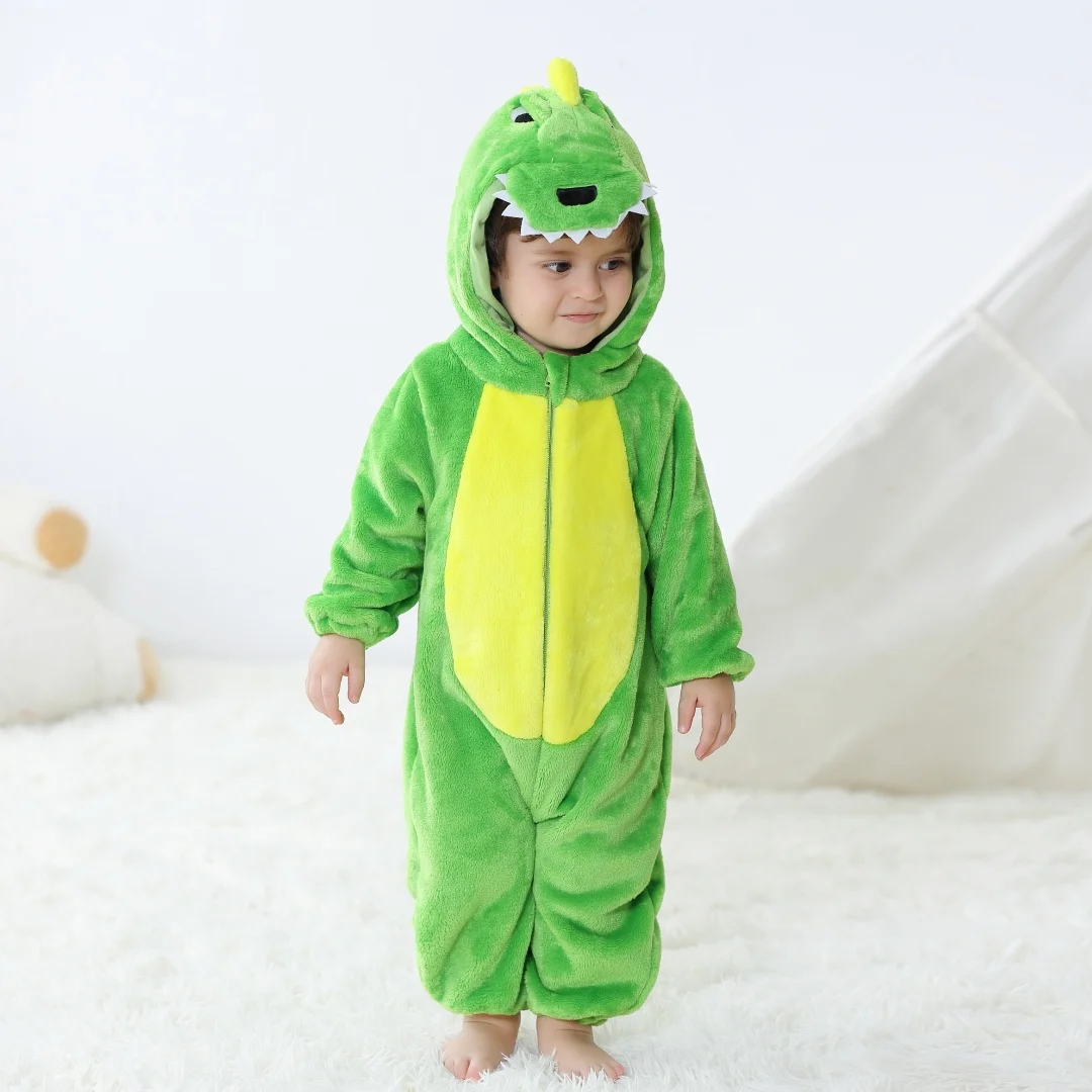 Baby Girls Long-sleeve Onesies Kigurumi Infant Dinosaur Animal Cartoon Romper Newborn Boys Pajamas For Christmas Halloween 1