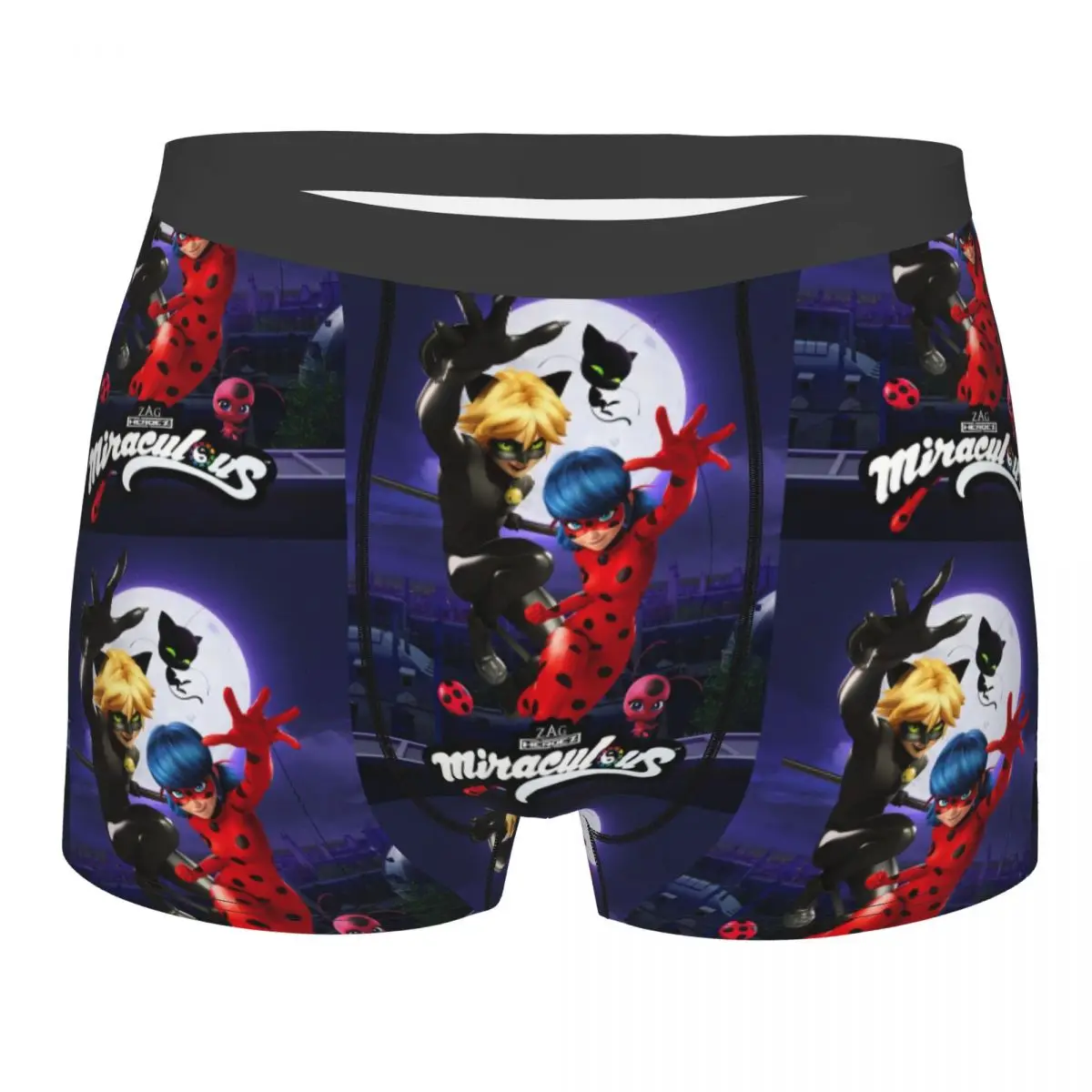 

Male Novelty Disney Anime Ladybug Girl Underwear Boxer Briefs Breathable Shorts Panties Underpants