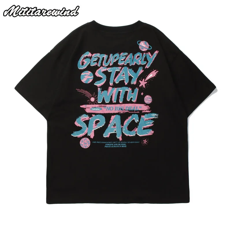 

2023 Summer High Street New Arrival Letter Print Men's T-shirts O-Neck Hip Hop Casual Tees Soft Cotton 3Color Y2k Tees