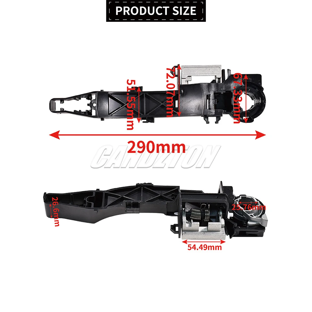 Maniglia Esterna Portiera Sinistra Per Vauxhall: 806079208R, 806073022R, 806067794R, 806075963