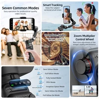 AI Face Tracking 3-Axis Gimbal Stabilizer with Wireless Mic, Magnetic Light, Detachable Remote, for iPhone Android Vlog Video - Image 6