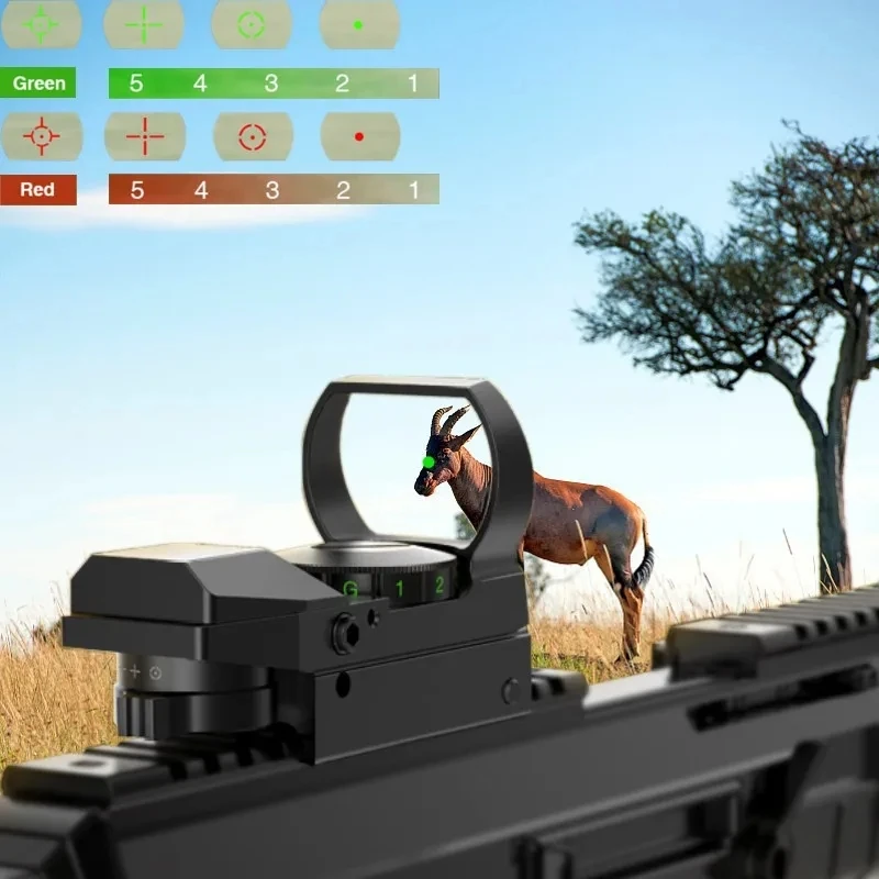 Red Dot Sight Laser 4 Reticle Holographic Projected Red Dot Sight Airgun Scope 20mm Rail Mount AK red dot sight laser sight