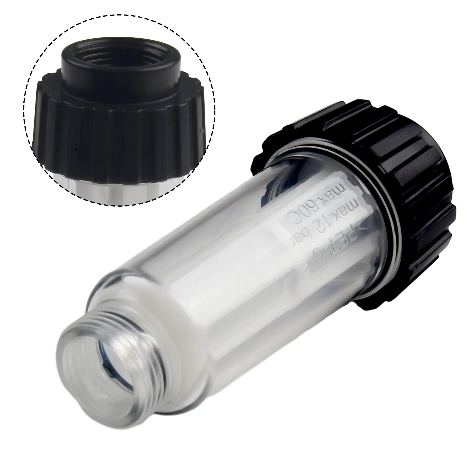 

3/4" Water Filter Hose Pipe Inlet Pump Filter For KARCHER K2 K3 K4 K5 High Pressure Washer Transparent Pressure Washer