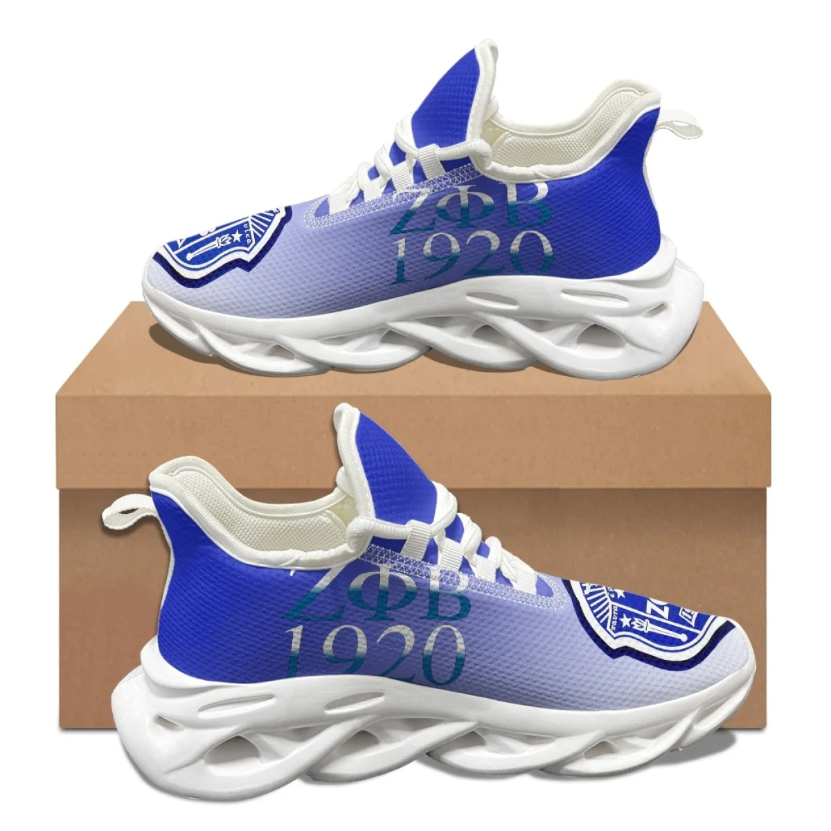 Zeta Phi Beta Breathable Mesh Lace Up Sneakers Student Summer Non-Slip Flat Running Shoes Lightweight Vulcanized Shoes Footwear