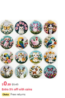Description Picture 5 of itemAnimal Pattern Diy Wool Felting Painting With Embroidery Frame Creative Wool Painting Diy Needle Felt Flowers For Home Decors