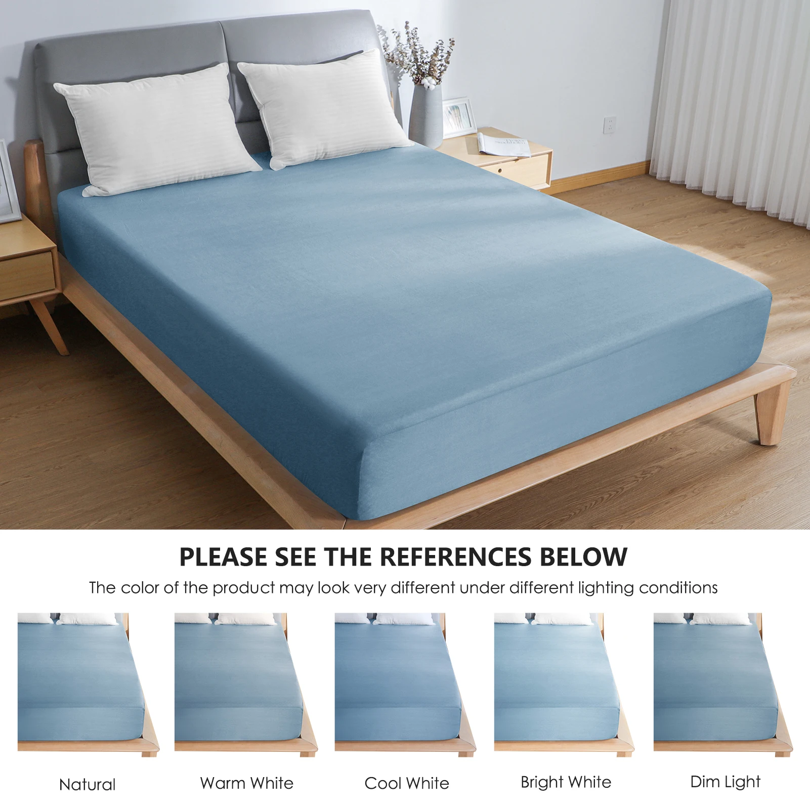Mattress Protector Waterproof 30CM Deep Pocket Mattress Cover Washable Fitted Sheet Style Elastic Rubber Band mattress cover