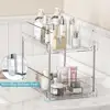 2 Tier Bathroom Organizer Under Sink Storage Clear Container Pull Out Bins Vanity Countertop Drawer Kitchen Pantry Cabinet 6