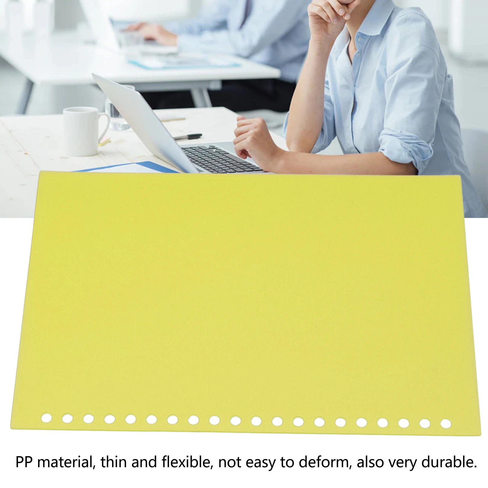 50개입 시트 프로텍터 종이 바인딩 커버 무광택 A5 20홀 PP 플라스틱 루즈리프 바인딩 커버 컬러북 커버