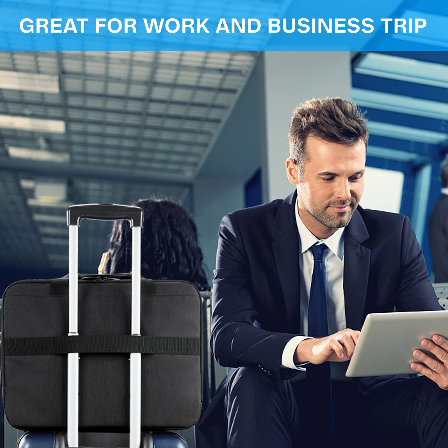 Grande Expansível 17.3 Polegada Bolsa para Portátil Case Bagsmart Computador à Prova Impermeável Água Bolsa de Ombro Notebook Luva Bolsa Antiroubo Maleta - Imagem 6