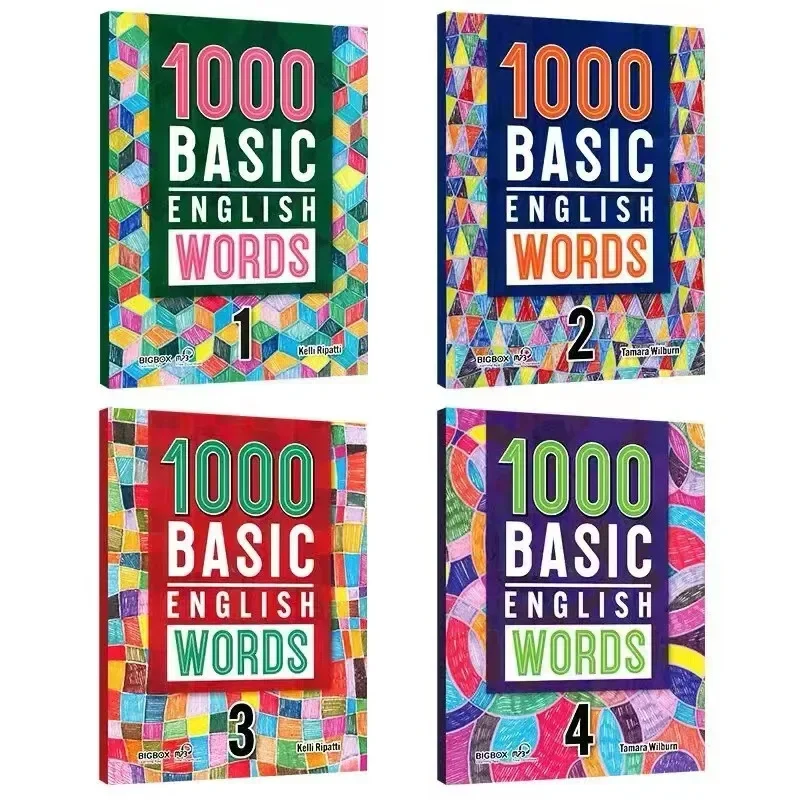 4 Books 1000/2000 Core English Words Primary School Common