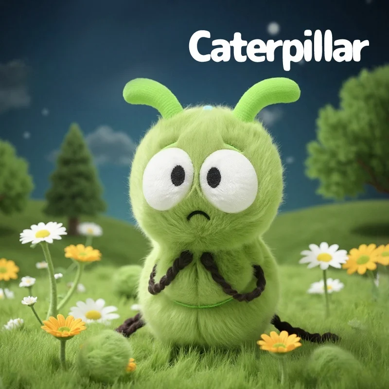 16cm Cartoon Funny Insect Series Plush Toy Soft Cute Caterpillar Stuffed Animal Ideal Birthday Gift for Kids Girls & Boys