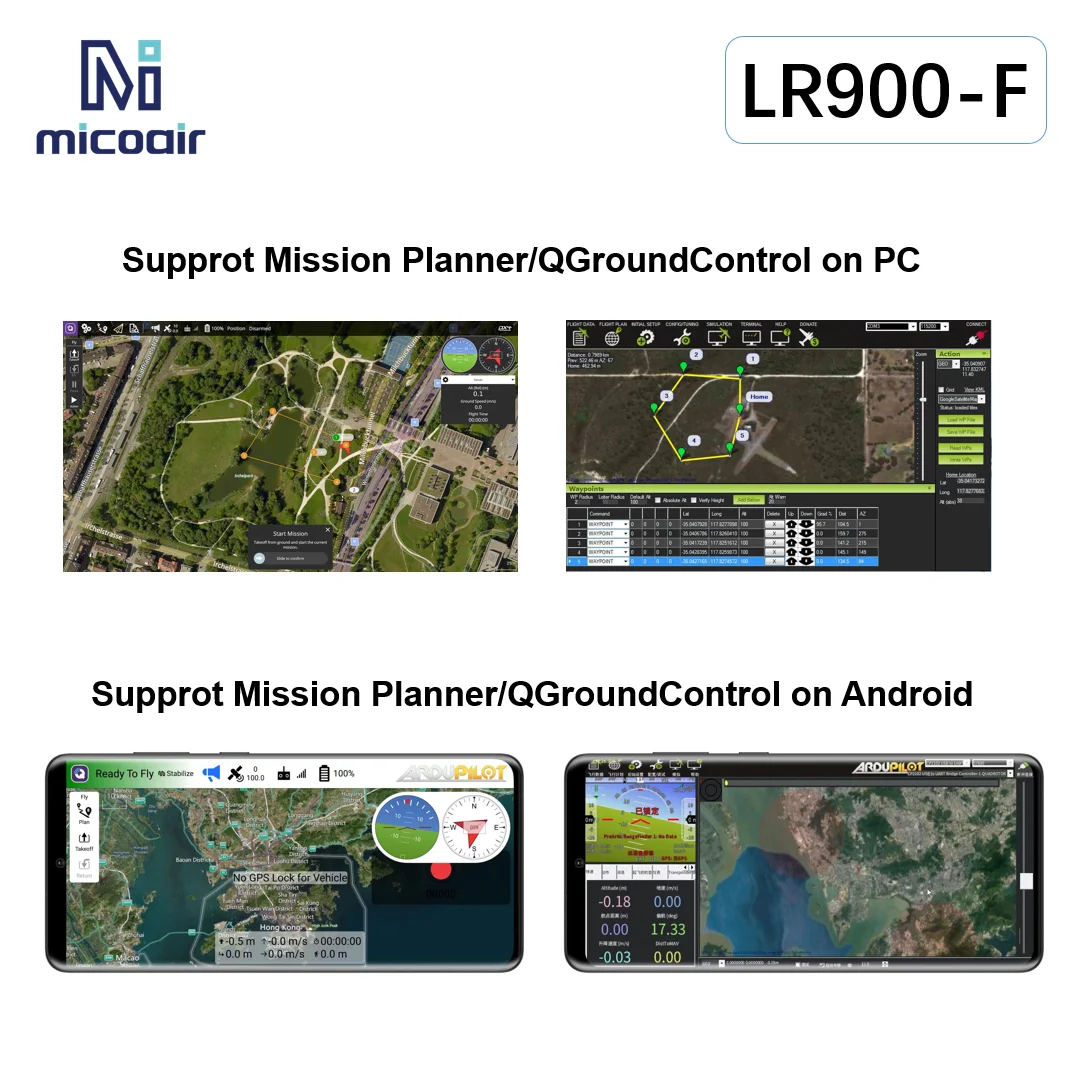 Radio Télémétrie LoRa 30km pour Drone MicoAir LR900-F/P 500mW