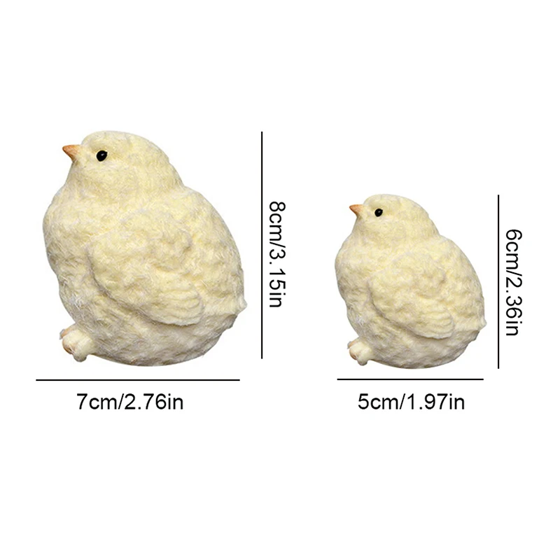 Squishy Chicken Kawaii Handmade Silicone Soft Flocked Yellow Chicken Seal Soft Chicken Kids Birthday Gift Toy Cute Squishy Chick 6