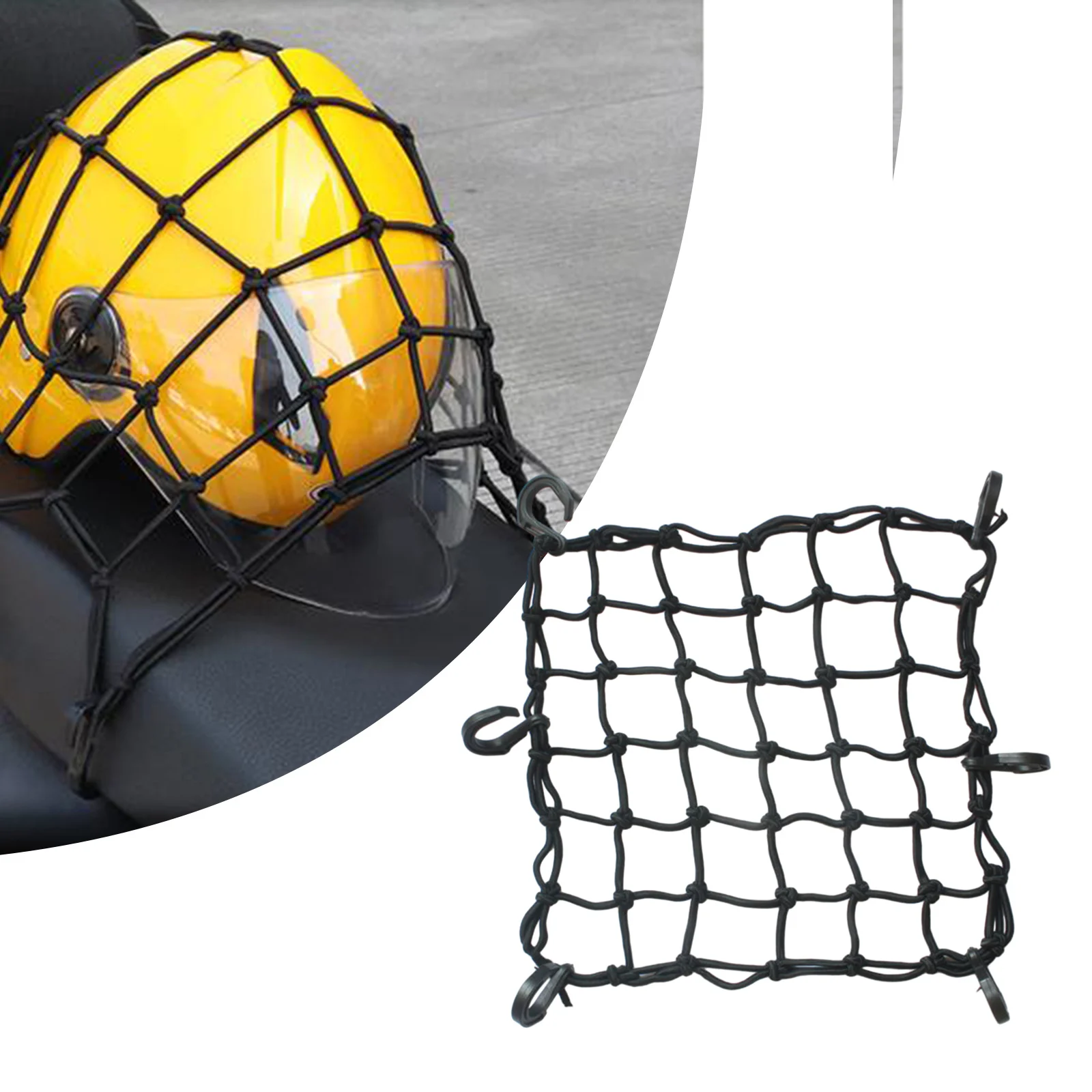 Motorcycle Storage Luggage Mesh Pocket Nets 30x30cm Small Mesh Accessories Elastic Organizer Storage Pouch Stretchable Net motorcycle cargo net motorcycle bungee net motorcycle luggage net
