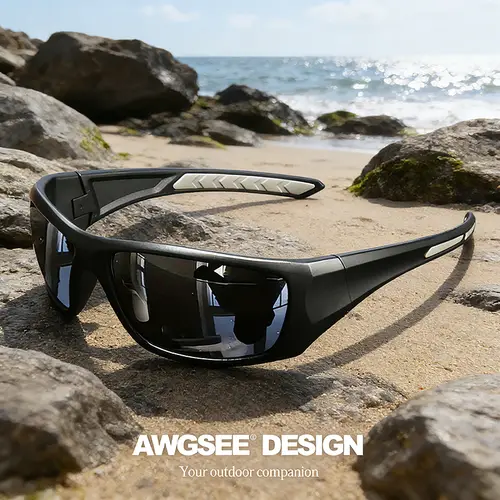 Polarized Sports Sunglasses UV400 Anti-Glare Full Frame Outdoor Cycling Fishing Glasses with Sturdy Construction - Image 4