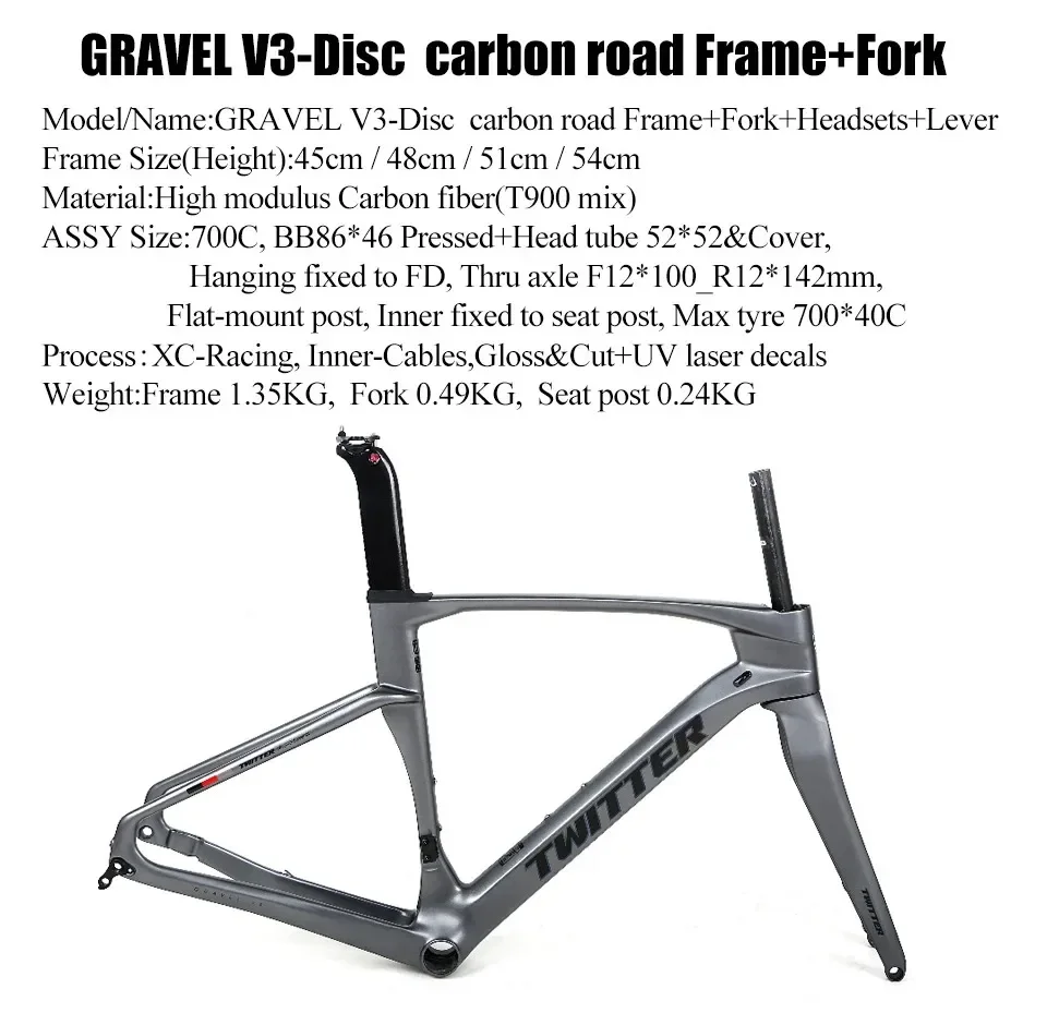 Description Picture 6 of itemcarbon fiber road bike eTap 12 Speed gravel Bicycle with radio hydraulic disc brakes transmission SRAM RIV Road Racing bicicleta