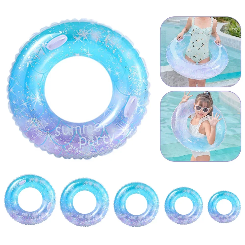 Swimming Ring Sequin Starry Sky for Kids Adult Children Inflatable Pool Foats Tube Giant Float Boys Girl Water Fun Toy Swim Laps 2