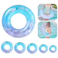 Swimming Ring Sequin Starry Sky for Kids Adult Children Inflatable Pool Foats Tube Giant Float Boys Girl Water Fun Toy Swim Laps 2