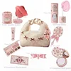 Flower Know Strawberry Cupid Makeup Gif Box Eyeshadow Liquid Cheeks Red Lips Clay Powder 9pcs/ set 6