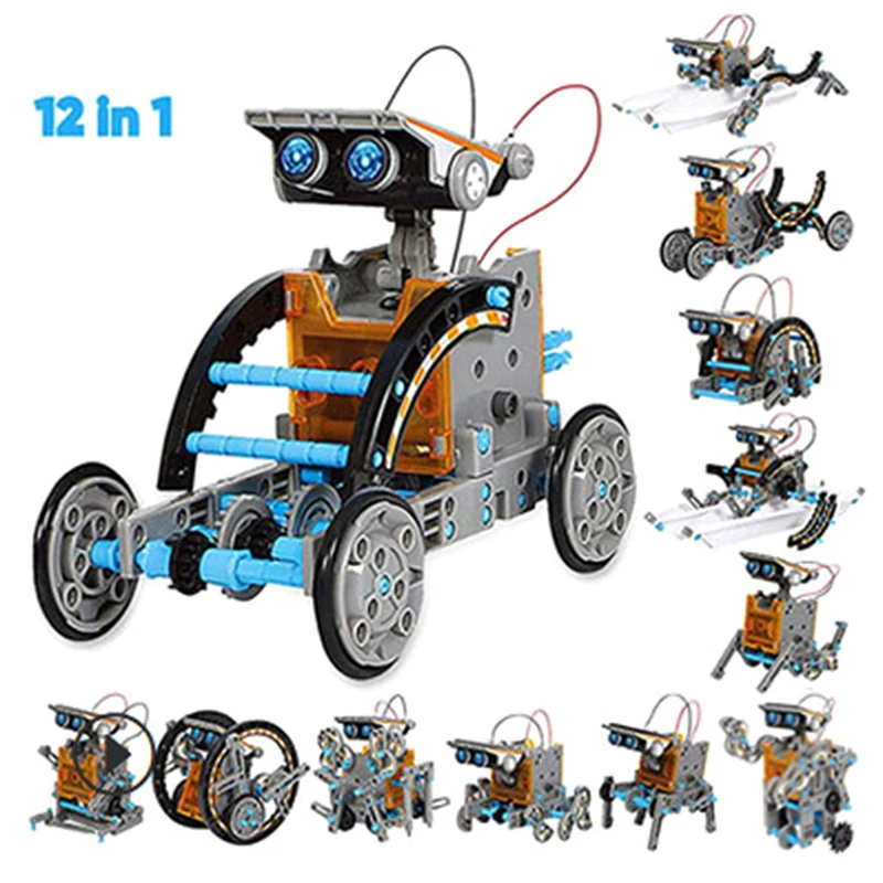 

1pcs DIY Stem Toys 13 In 1 Educational Toys Solar Robot Toys Science Kit Solar Powered Blocks Toys For Kids Children Gifts
