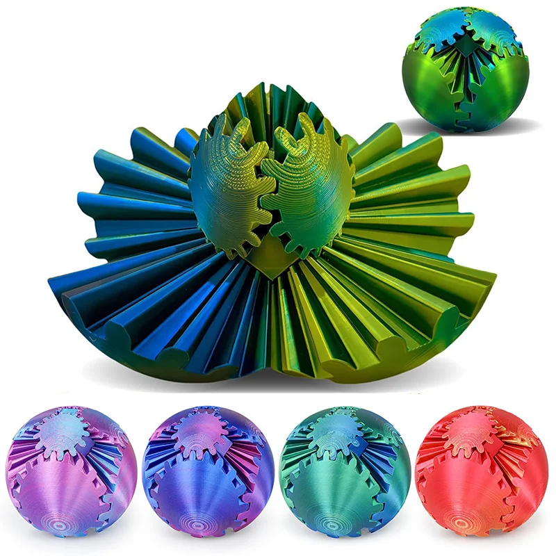Set 9 Fidget Toys Antistress Per Adulti: 3 Portachiavi E 6 Palline Massaggio Riccio, Silenziosi - 5