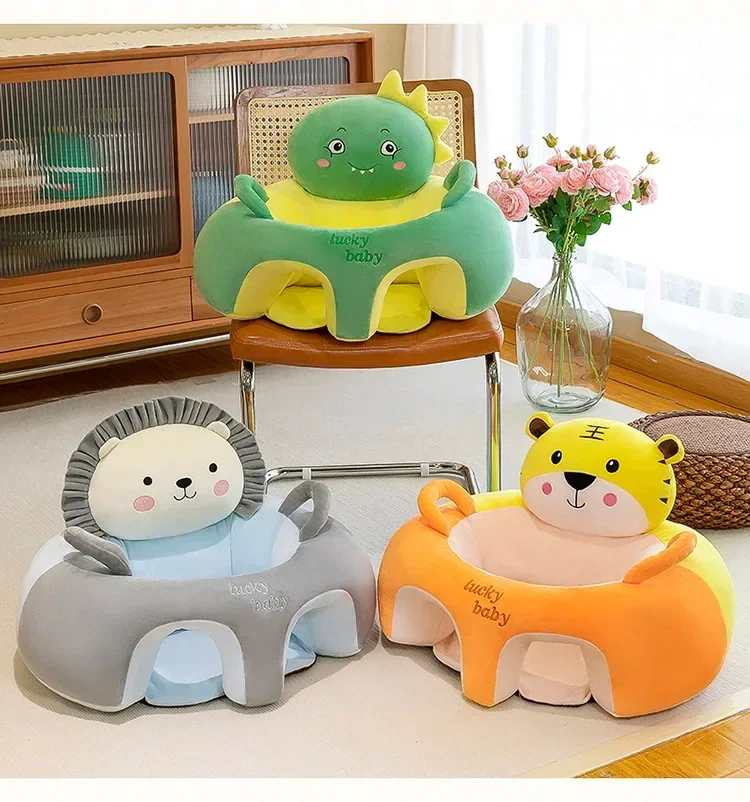 Cute Cartoon Baby Sofa Cover Learning to Sit Seat Feeding Chair Case Kids Baby Sofa Skin Infant Seat Without Cotton baby sofa seat cover