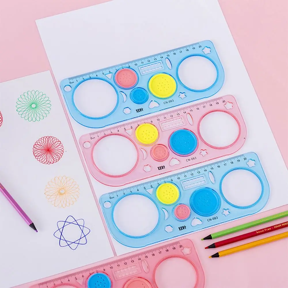 

Multi-function Spirograph Ruler Creative Art Painting Tools Plastic Drawing Toys Geometric Ruler Students Gift