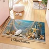 Beach Seashells Starfish Print Kitchen Rugs Balcony Hallway Non-Slip Floor Mat Bath Toilet Doormat Bedroom Bedside Carpets Decor 6
